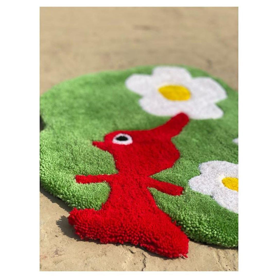 Gamecube Rug Red Pikmin Rug Tufting Rugs Custom Gamecube Round Sun Flower Rugs ...