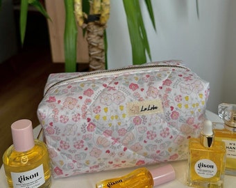 Bolsa de maquillaje estampada, pequeña bolsa de viaje, organizador de maquillaje, bolsa de cosméticos