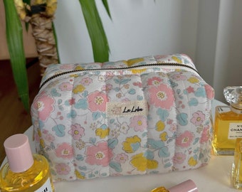 Bolsa de maquillaje estampada, pequeña bolsa de viaje, organizador de maquillaje, bolsa de cosméticos