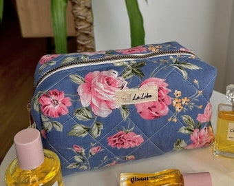 Bolsa de maquillaje estampada, pequeña bolsa de viaje, organizador de maquillaje, bolsa de cosméticos