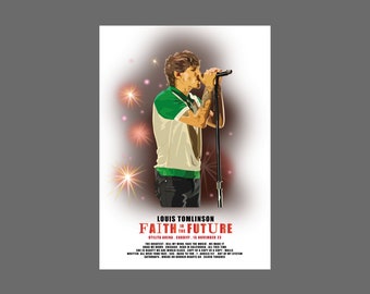 Louis Tomlinson A5 Print, Utilita Arena, Cardiff, 15 Nov 23