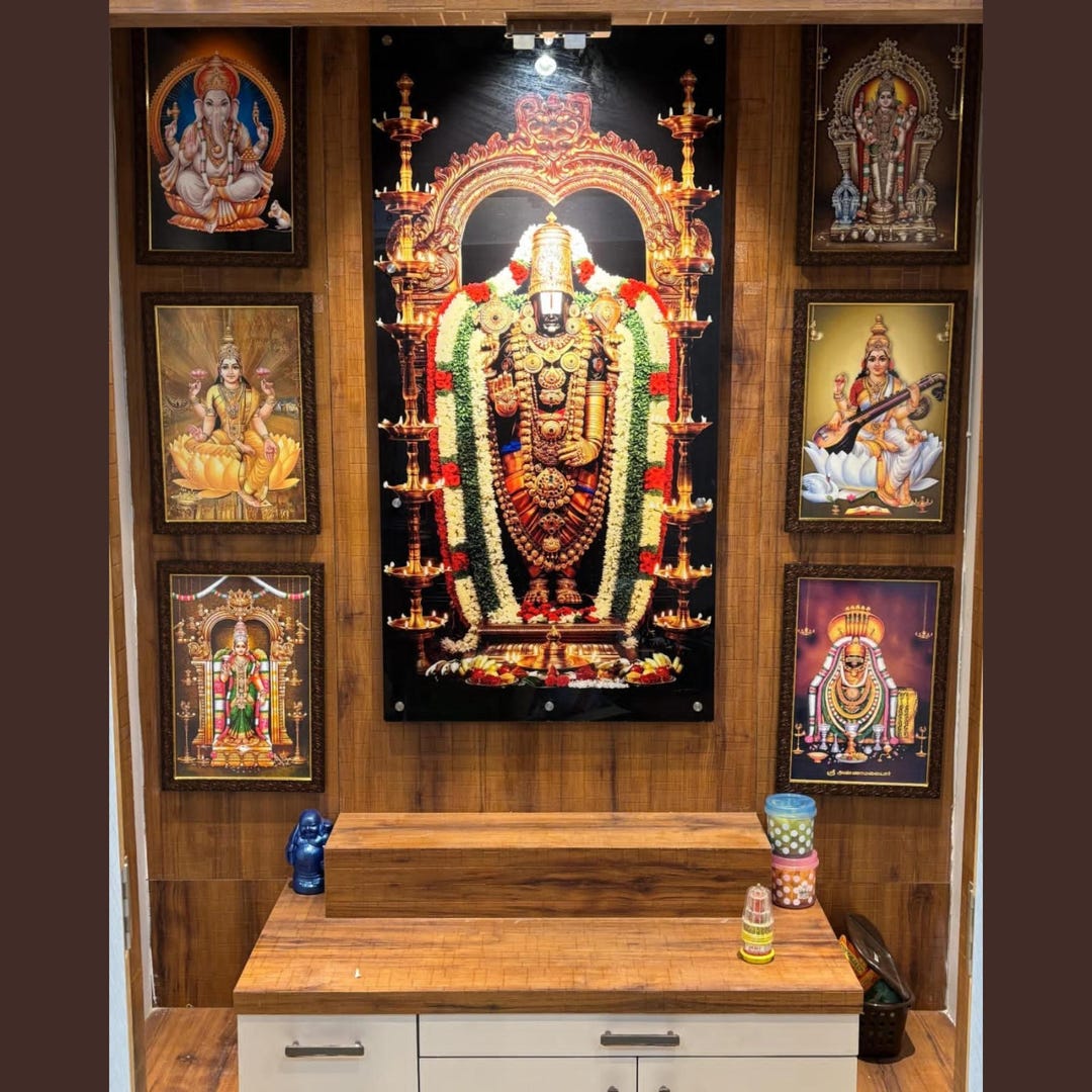 Complete Photo Frame Set for Mandir Temple at Home or Office ...