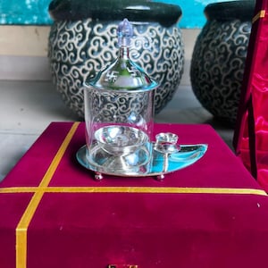 Ensemble Akhand jyot avec support d&#39;agarbatti