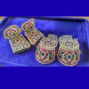 Brass Ammavaru  hastham and Paadam, Goddess Hands and legs, stone hands and legs, Varalaxmi Vratham Pooja Decor - Heavy work Hands and Legs