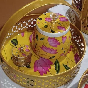 100 pcs of Pichwai Trays for House Warming, Baby Showers, Party Favors, Wedding Favours-Nicely packed#Returngifts