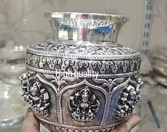 German Silver Ashta Lakshmi Kalash