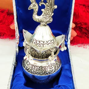 German silver Mangal kalash,navratri essentials, Diwali Decor, festive decor