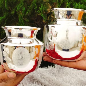German silver leser engraved Ashtalaxmi kalasha, Indian Lota #Germansilveritems #germansilvertray #germansilverarticles #Germansilvertray