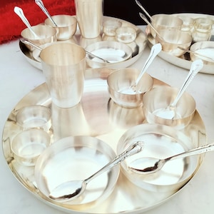 German silver dinner set 48 pieces##Germansilveritems #germansilvertray #germansilverarticles