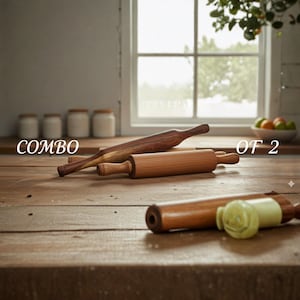 Juego de Belan Chakla de madera / Máquina para hacer roti de color marrón claro natural / Rodillo y tabla tradicionales de la India / Regalo para ella, para inauguración de casa o para panaderos