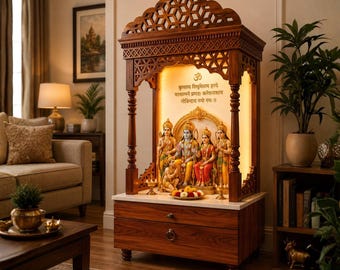 Teakwood mandir for Home 60*15*24
