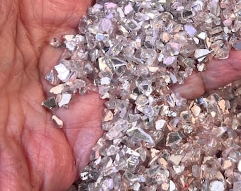Pastel Pink Mirrored Crushed Glass