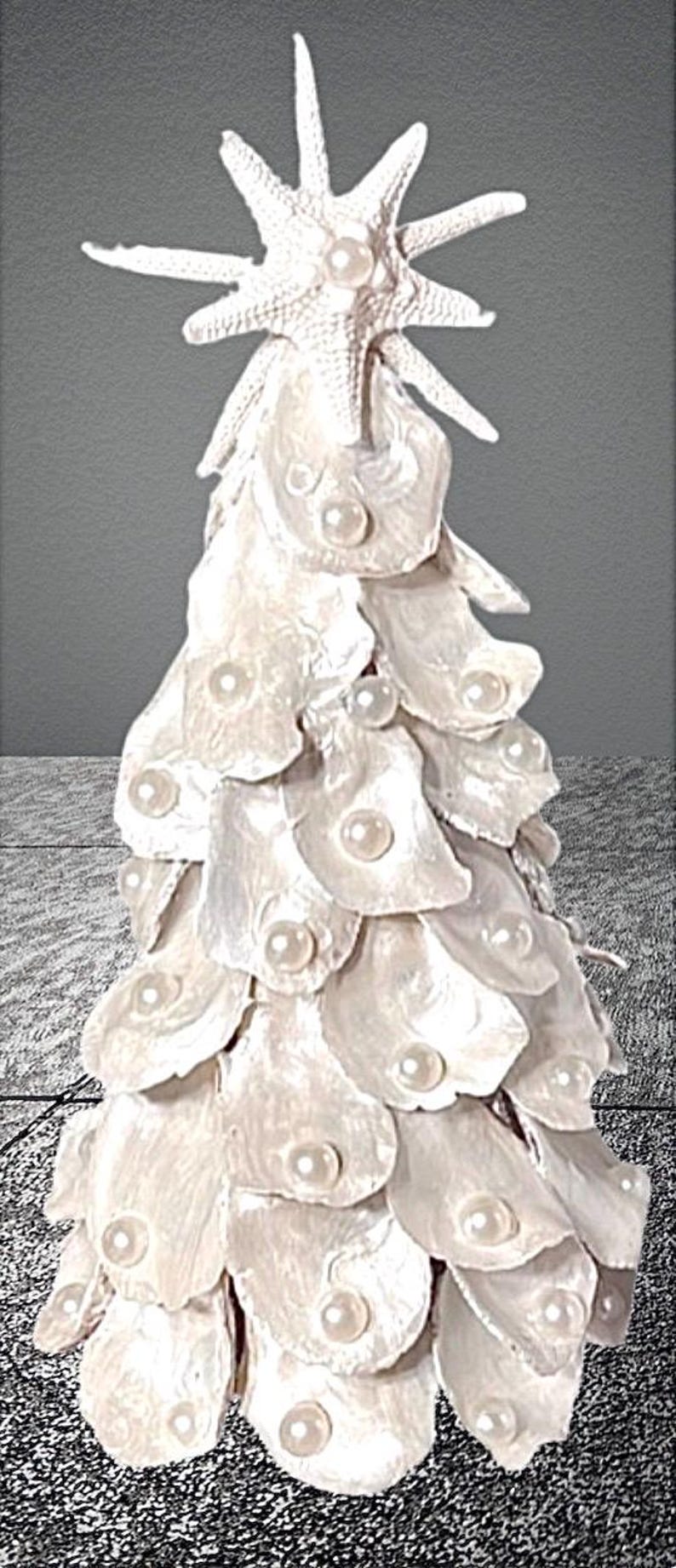 Oyster Shell Tree, Rustic Coastal, Nautical Beach, Outer Banks, Holiday