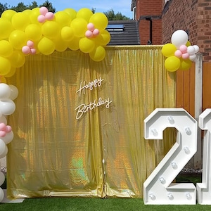 Backdrop Curtain Holographic - Glitter Wall Shimmer Wall - Birthday Balloon Display Garland