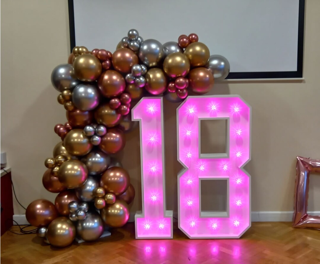 Large Light up Numbers Etsy