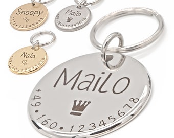 Personalized Pet Tag for Dog and Cat – Custom Front and Back Engraved