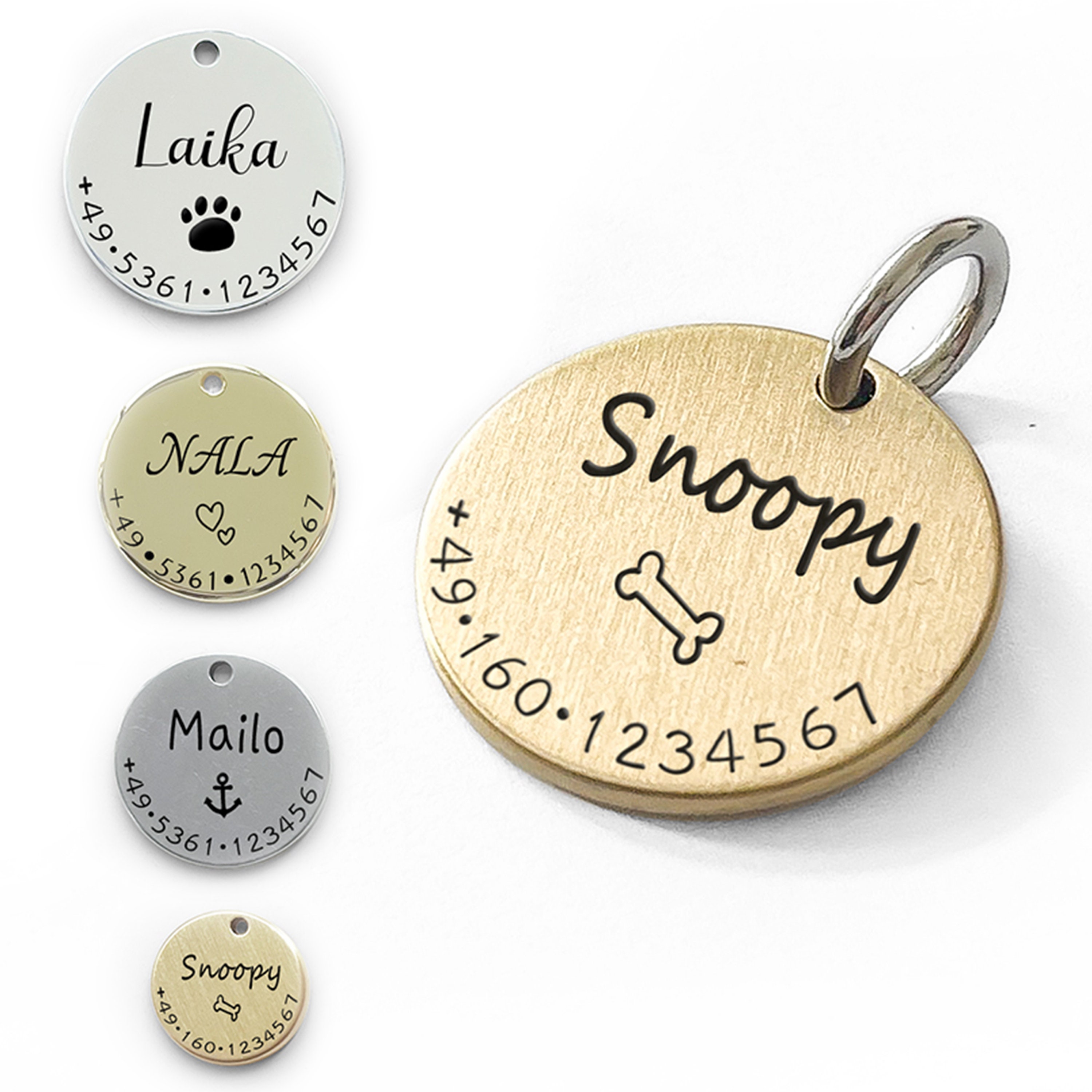 Hundemarke mit Gravur Dog Tag Personalisiert mit Name ID - Etsy.de