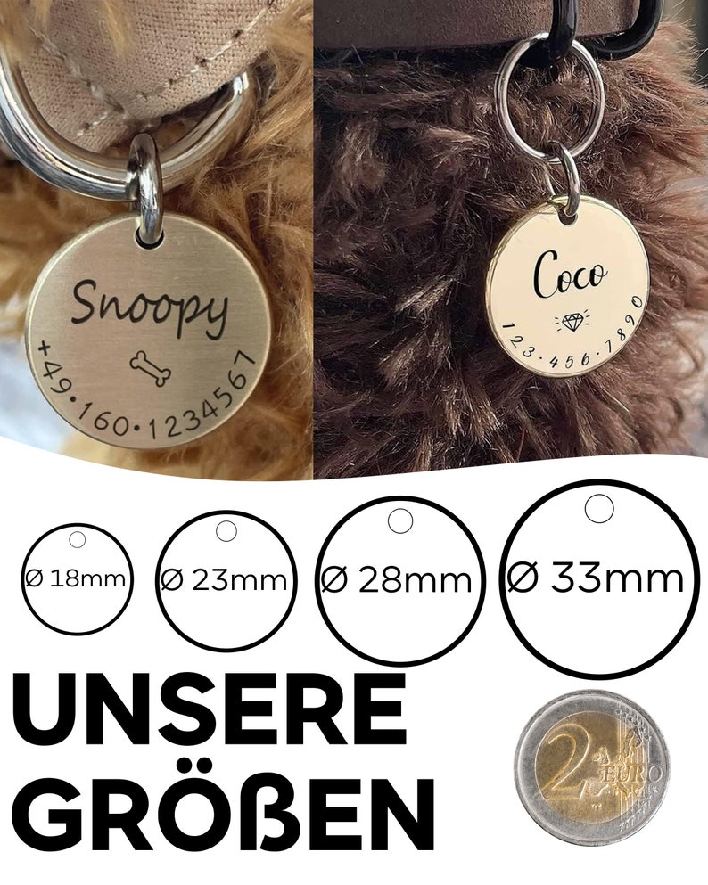 Dog ID Tag for Collar Tags For Dogs, Puppies & Cats Dog Tags Personalized for Pets with Name, Symbol, Phone Number, 001 image 3