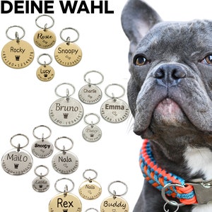 Dog ID Tag for Collar Tags For Dogs, Puppies & Cats Dog Tags Personalized for Pets with Name, Symbol, Phone Number, 001 image 2