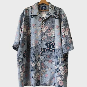 Kimono remake  Hawaiian Shirt - Tsujigahana -