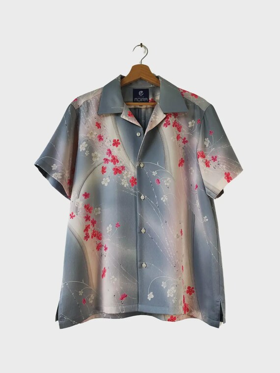 Kimono Remake Hawaiian Shirt Yo Zakura-