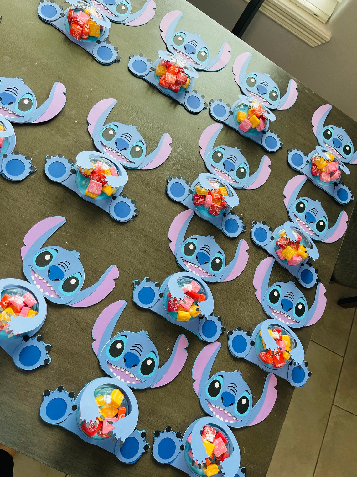 Candy Dome Party Favors Stitch Candy Holder Birthdaycustom Etsy