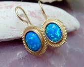 Electric blue handmade Drop Earrings, handmade Drop Earrings, Silver handmade Drop Earrings