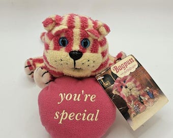 Vintage Bagpuss You're Special Heart Plush Golden Bear 2001 Soft Toy With Tags