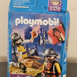 PLAYMOBIL 3328 Captive Prisoner Prince Guard Box Castle Knights Red Dragon 2004