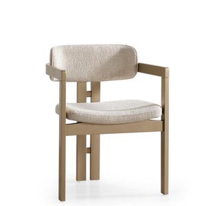 Modern Dining Chair – NaturalTouch Modern Minimalist Armchair – Handcrafted Comfort Meets Sculptural Style