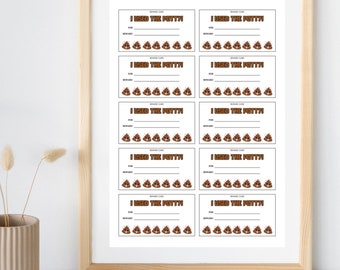 Emoji Potty Training Reward Punch Card (Digital Download)