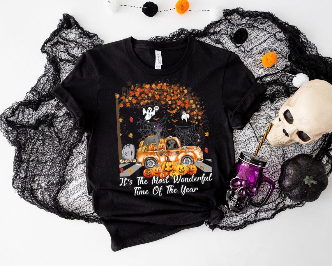 Discover It's The Most Wonderful Time Of The Year Great Dane Dog T-shirt/Dog On Pumpkins Truck Autumn Halloween/Great Dane Dog Shirt/Halloween Party