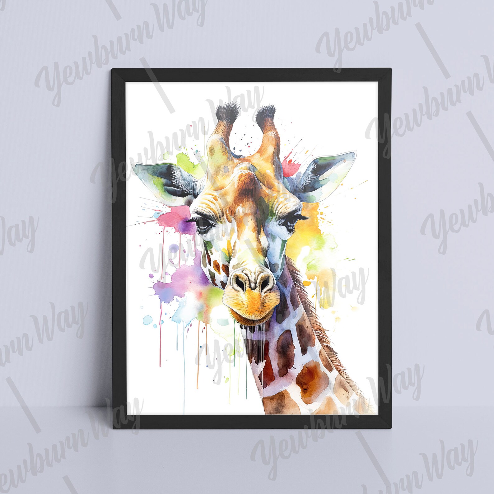 Digital Download Set, Printable Animal Art, Watercolour Wild Animals ...