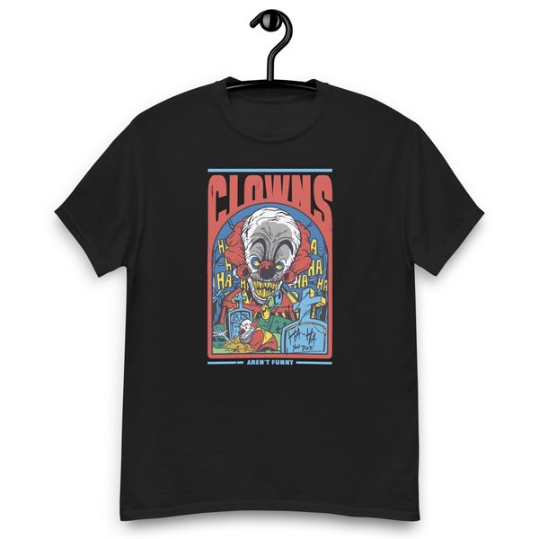 Killer Clown Tee, Unisex Cotton Short Sleeved T Shirt Gift, Horror Halloween Klowns T Shirt