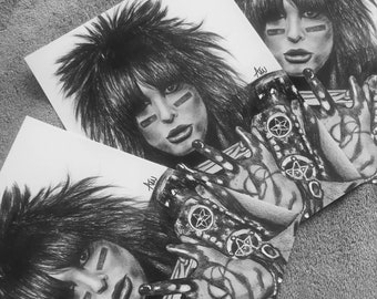Impresión artística de Nikki Sixx