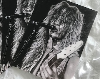 Lámina artística tamaño A5 de James Hetfield