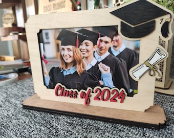 Graduation Class of 2024 Photo frame, Template, gift for students, Graduation Ceremony, SVG, PDF, CDR, Dxf, Ai, Eps, Digital File download