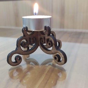 Tee light candle holder simple design, laser cut svg