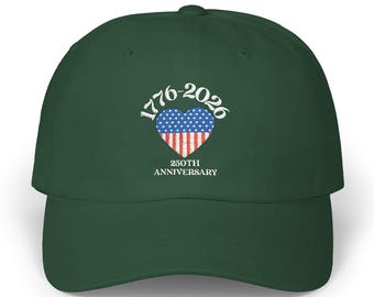アメリカ建国250周年記念刺繍入りキャップ：1776-2026 パトリオット