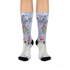 Happy holidays penguin crew socks