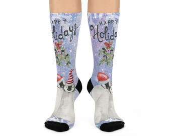 Happy holidays penguin crew socks