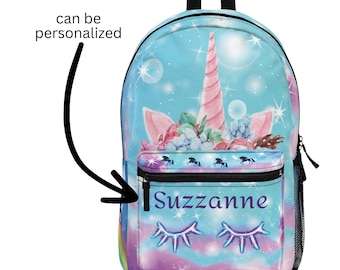 Personalized unicorn backpack
