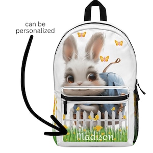 Sac à dos lapin personnalisé