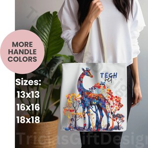 Einkaufstasche mit Giraffe im Tierdesign