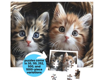 Kitten in basket jigsaw puzzle