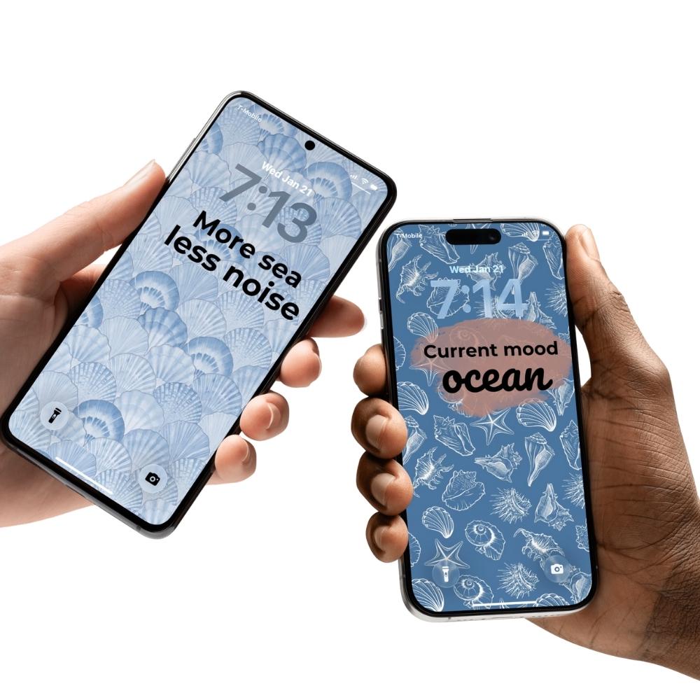 Funny Coastal Lock Screen Wallpaper Bundle | iPhone & Android – Volume ...