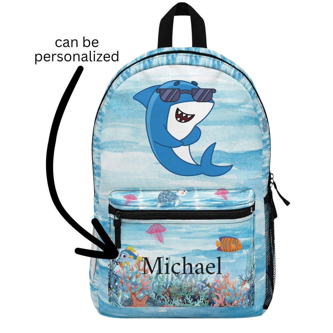 Personalized Shark Fish Backpack - Etsy