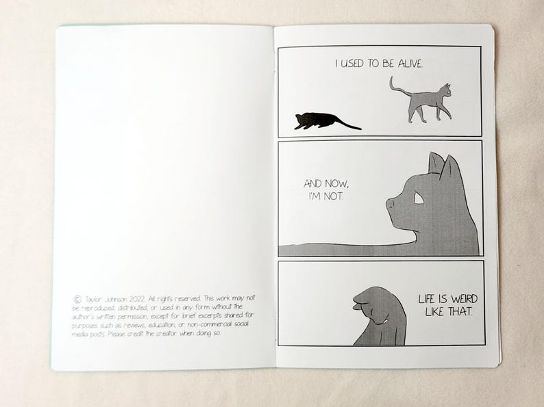 The Feline Guide To Grief - Original 12-Page Comic image 3