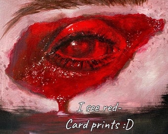 I see red- card prints