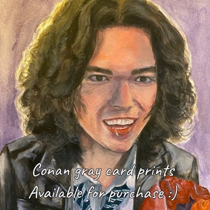 Impresiones de tarjetas grises de Conan.